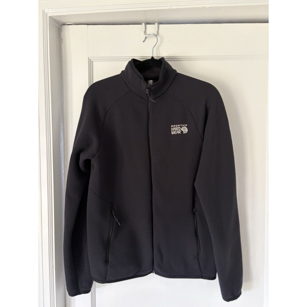 Mountain Hardwear Polartec OM4299 Soft Shell Jacket Black Small Full Zip Fleece